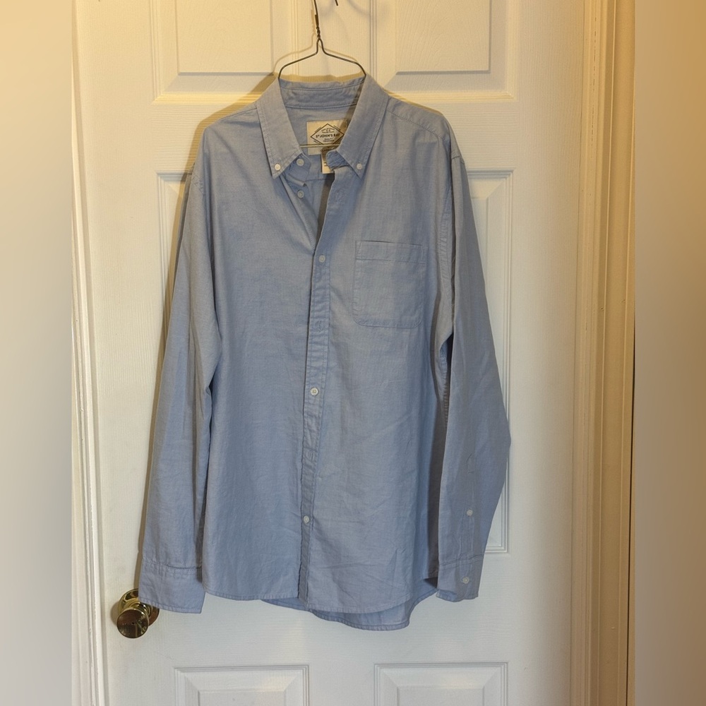 St. John's Bay Blue Casual Button Down Shirt